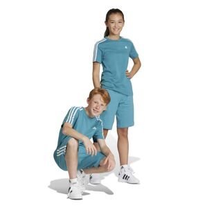 Dětské bavlněné tričko adidas tyrkysová barva, s aplikací