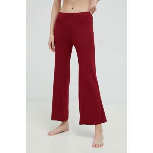 Pyžamové kalhoty Calvin Klein Underwear vínová barva