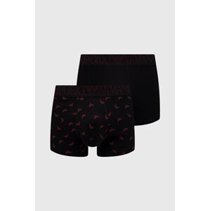 Boxerky Emporio Armani Underwear (2-pak) pánské, černá barva