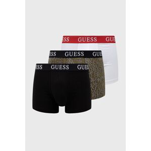 Boxerky Guess 3-pack pánské, zelená barva