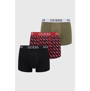 Boxerky Guess 3-pack pánské, černá barva