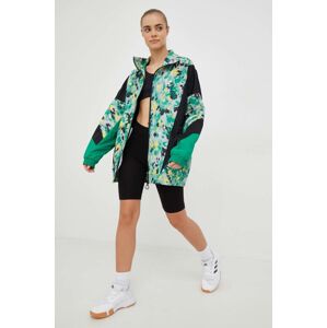 Větrovka adidas by Stella McCartney zelená barva, přechodná, oversize