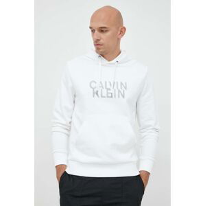 Mikina Calvin Klein pánská, bílá barva, hladká