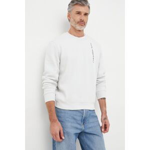 Mikina Calvin Klein Jeans pánská, šedá barva, s potiskem