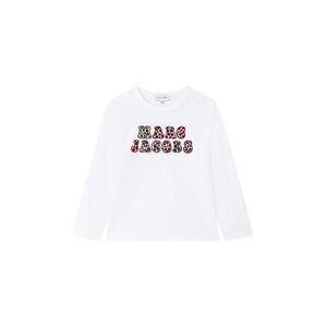 Dětská bavlněná košile s dlouhým rukávem Marc Jacobs bílá barva