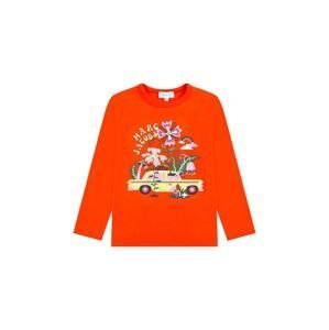 Dětská bavlněná košile s dlouhým rukávem Marc Jacobs červená barva
