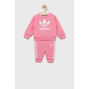 Dětská tepláková souprava adidas Originals růžová barva