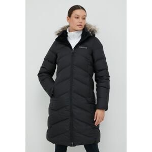 Péřová bunda Marmot Montreaux dámská, černá barva, zimní