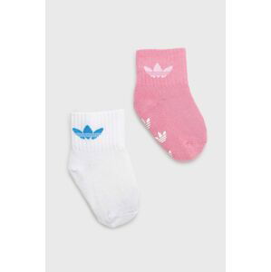 Dětské ponožky adidas Originals 2-pack růžová barva