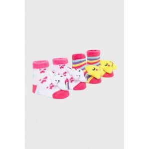 Kojenecké ponožky Skechers 2-pack růžová barva