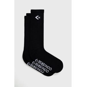 Ponožky Converse 3-pack pánské, černá barva