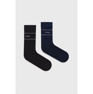 Ponožky Wrangler (2-pak) pánské, tmavomodrá barva