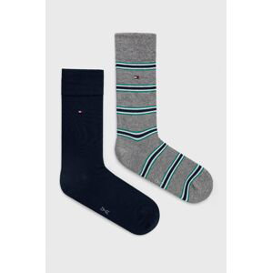 Ponožky Tommy Hilfiger pánské, šedá barva