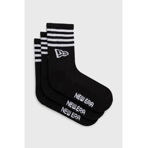 Ponožky New Era (3-pak) černá barva