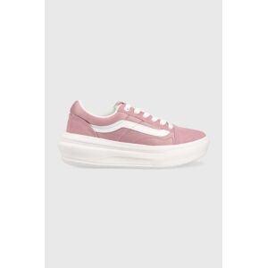 Sneakers boty Vans Old Skool růžová barva