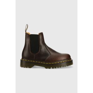 Kožené kotníkové boty Dr. Martens 2976 Bex dámské, hnědá barva, na plochém podpatku