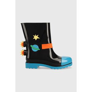 Dětské holínky Melissa Rain Boot + Fabula Inf černá barva