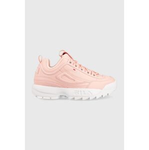 Dětské sneakers boty Fila Disruptor růžová barva