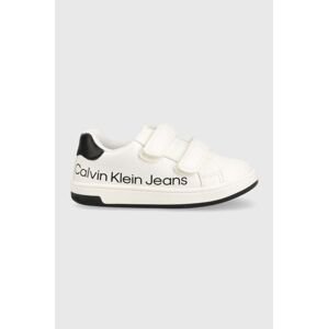 Dětské sneakers boty Calvin Klein Jeans bílá barva