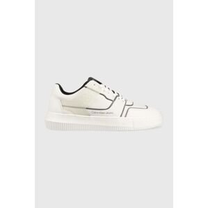 Sneakers boty Calvin Klein Jeans Chunky Cupsole Laceup Low bílá barva