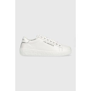 Kožené sneakers boty Karl Lagerfeld Kupsole III bílá barva