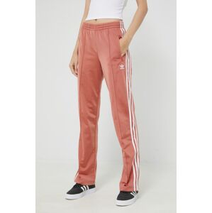 Tepláky adidas Originals dámské, oranžová barva, s aplikací