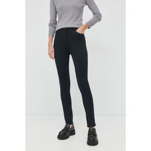 Kalhoty MAX&Co. dámské, tmavomodrá barva, přiléhavé, high waist