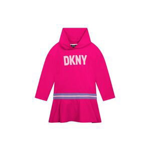 Dívčí šaty Dkny růžová barva, mini