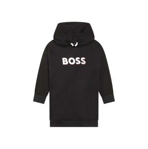 Dívčí šaty BOSS černá barva, mini, oversize