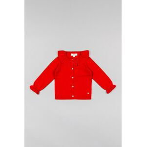 Dětský svetr zippy červená barva, lehký