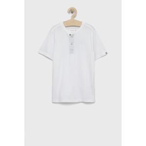 Dětské tričko Abercrombie & Fitch bílá barva