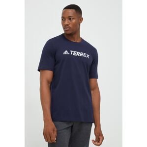 Tričko adidas TERREX Classic Logo , tmavomodrá barva, s potiskem