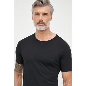 Bavlněné tričko BOSS černá barva, 50475284