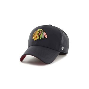 Kšiltovka 47brand Nhl Chicago Blackhawks černá barva, s aplikací