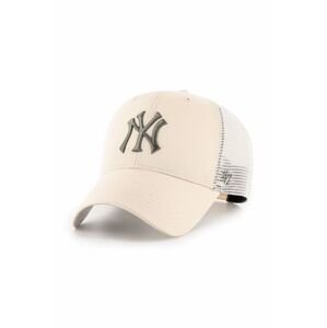 Čepice 47brand Mlb New York Yankees béžová barva, s aplikací