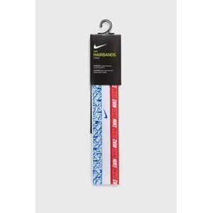 Sada sportovních čelenek Nike (3-pack) bílá barva