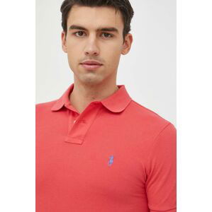 Bavlněné polo tričko Ralph Lauren červená barva, 710536856