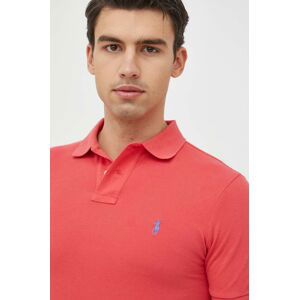 Bavlněné polo tričko Polo Ralph Lauren červená barva