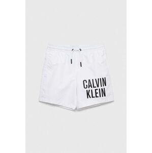 Dětské plavkové šortky Calvin Klein Jeans bílá barva