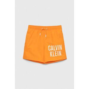 Dětské plavkové šortky Calvin Klein Jeans oranžová barva