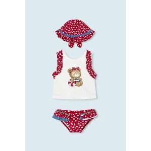 Dvoudílné plavky pro miminko Mayoral Newborn červená barva