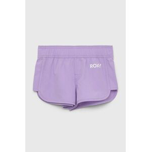 Dětské plavkové šortky Roxy fialová barva