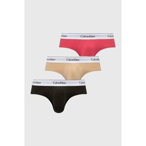 Spodní prádlo Calvin Klein Underwear 3-pack pánské, červená barva