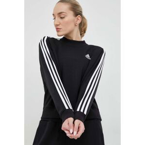 Mikina adidas Dámská, černá barva, vzorovaná