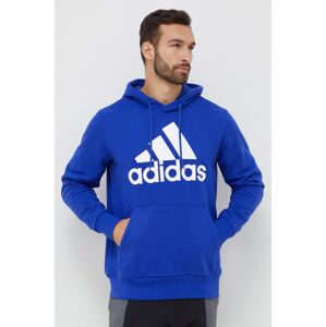 Bavlněná mikina adidas pánská, s kapucí, s potiskem