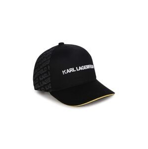 Dětská baseballová čepice Karl Lagerfeld černá barva
