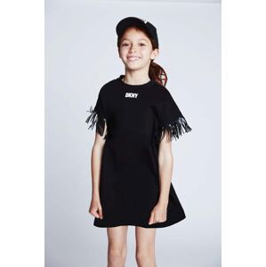 Dětská bavlněná kšiltovka Dkny černá barva, s potiskem