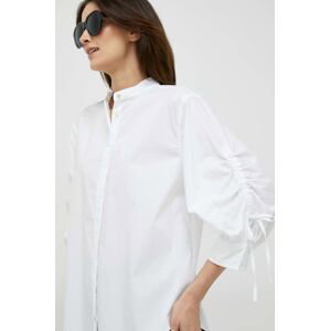 Košile Lauren Ralph Lauren dámská, bílá barva, regular, se stojáčkem