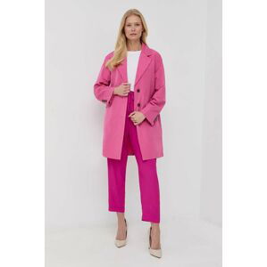 Kabát Marella dámský, růžová barva, přechodný