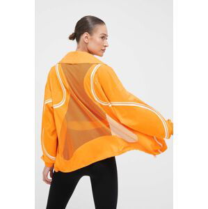 Větrovka adidas by Stella McCartney TruePace oranžová barva, přechodná, oversize